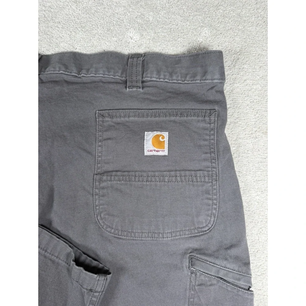 Carhartt Rugged Flex Relaxed Fit Duck Utility Gray‎ Work Pants Men's 42x32